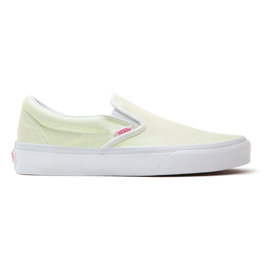 Vans UV Glitter Klassieke Slip-On Blanche | VN398F0PD08