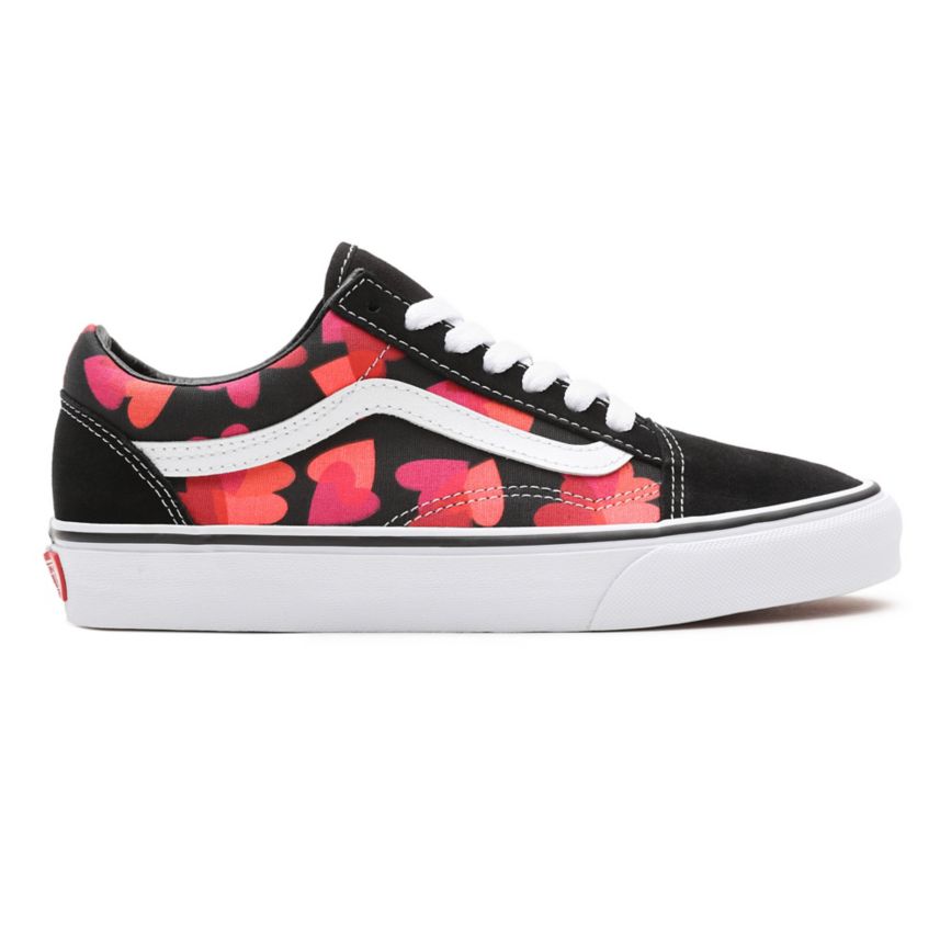 Vans Valentines Hearts Old Skool Noir | VN076T9QA17