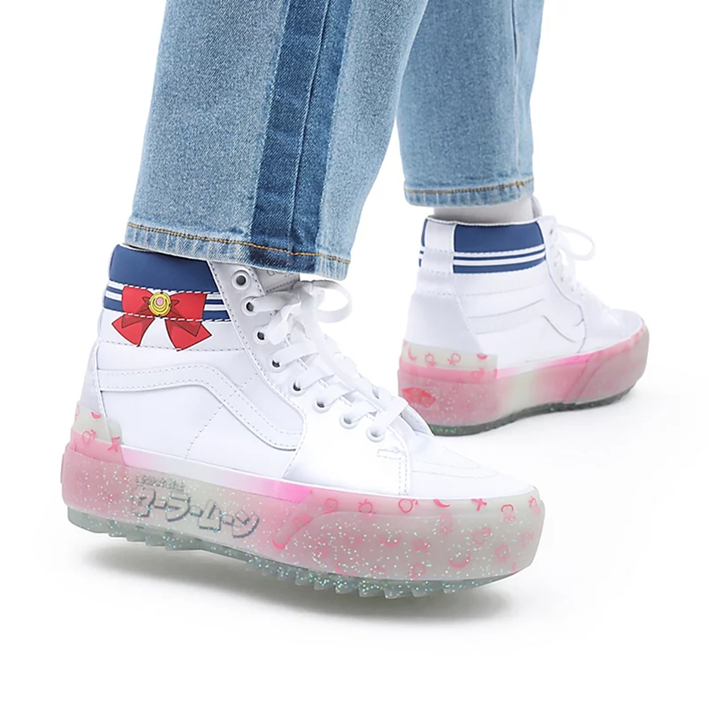 Vans X Pretty Guardian Sailor Moon Sk8-hi Stacked Blanche | VN304O2JO95